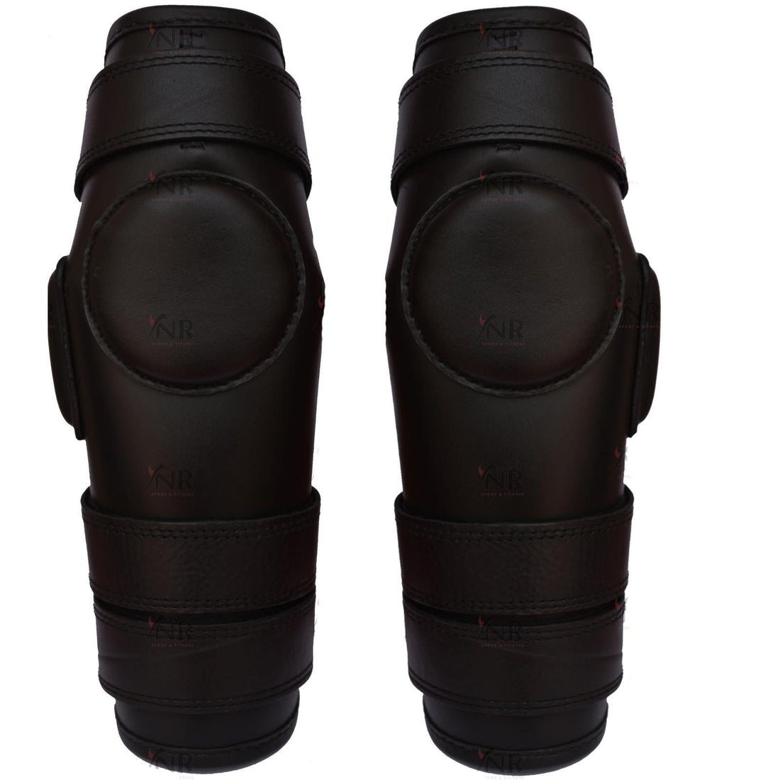 YNR 3 STRAP POLO & RIDING KNEE GUARDS REAL LEATHER PADDED-SUPREME QUALITY