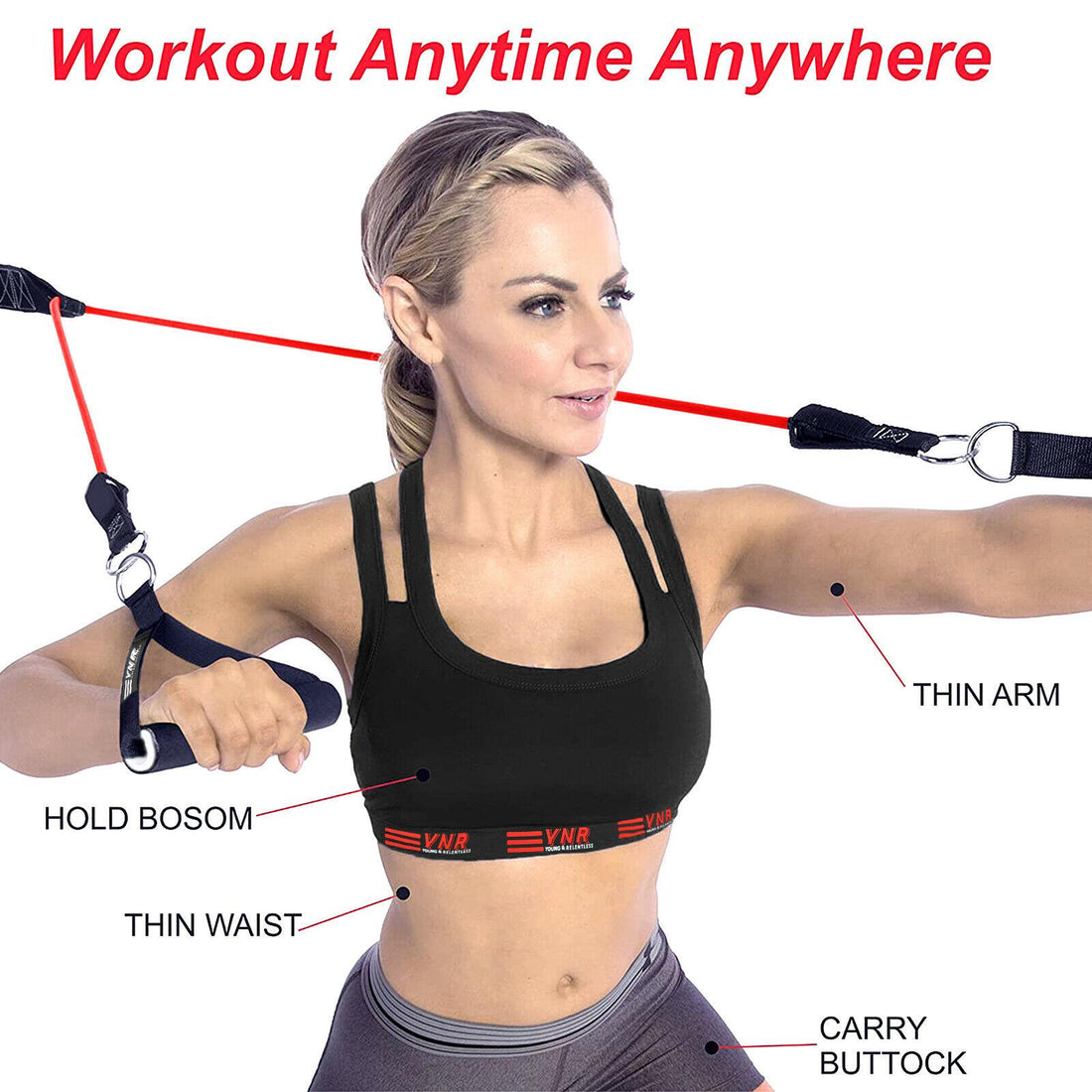 Heavy Duty Multi Gym Cable Machine Attachment Stirrup Handle Bar Resistance Gym