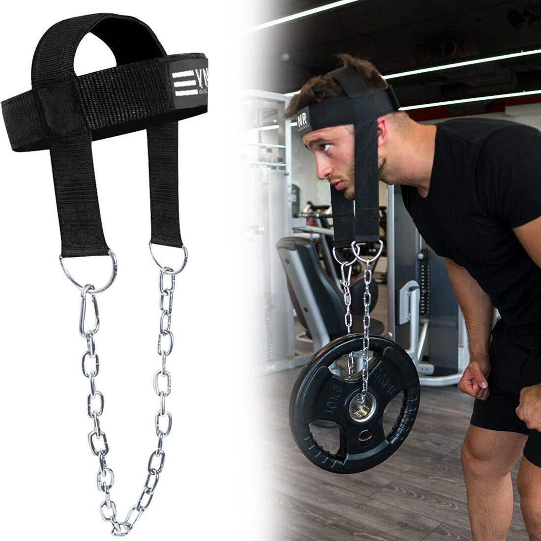 Head Harness Neck Muscles Builder Belt Dipping Weight Lifting Gym