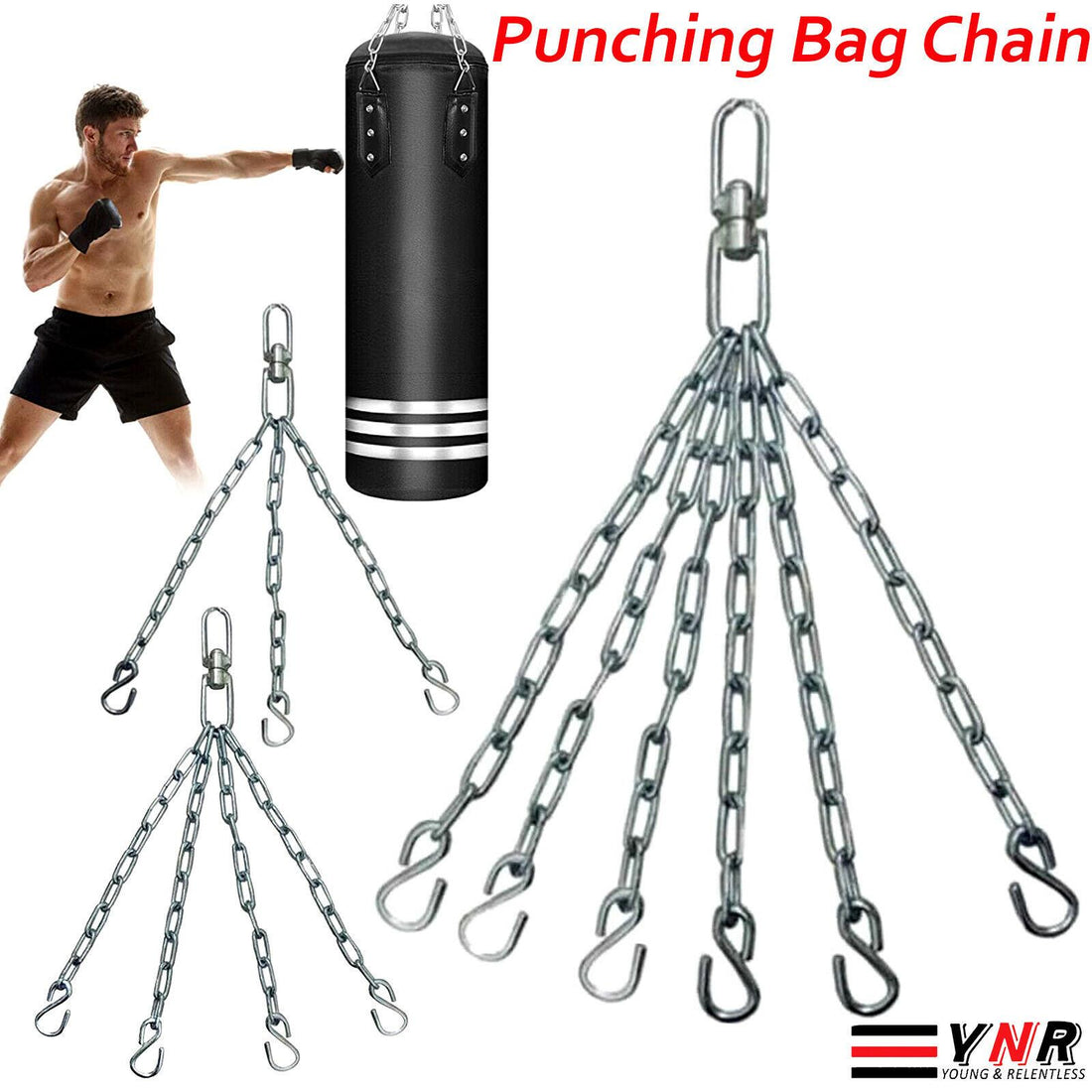 YNR Sports Punching Bag Heavy Filled Boxing Set Kickboxing Training Bags MMA