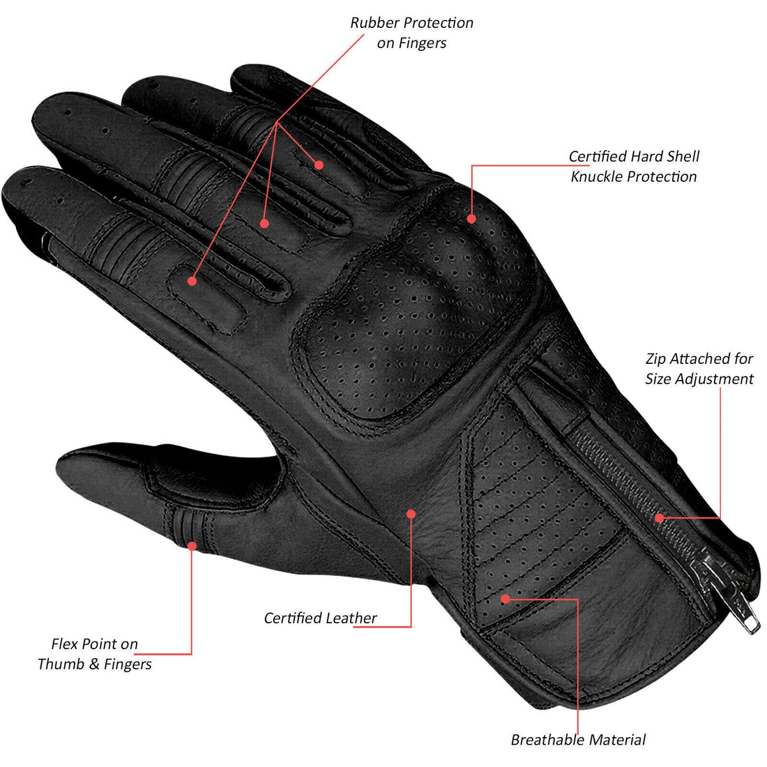 Motorcycle Gloves Motorbike Real Vintage Leather Knuckle Protection Touch Screen
