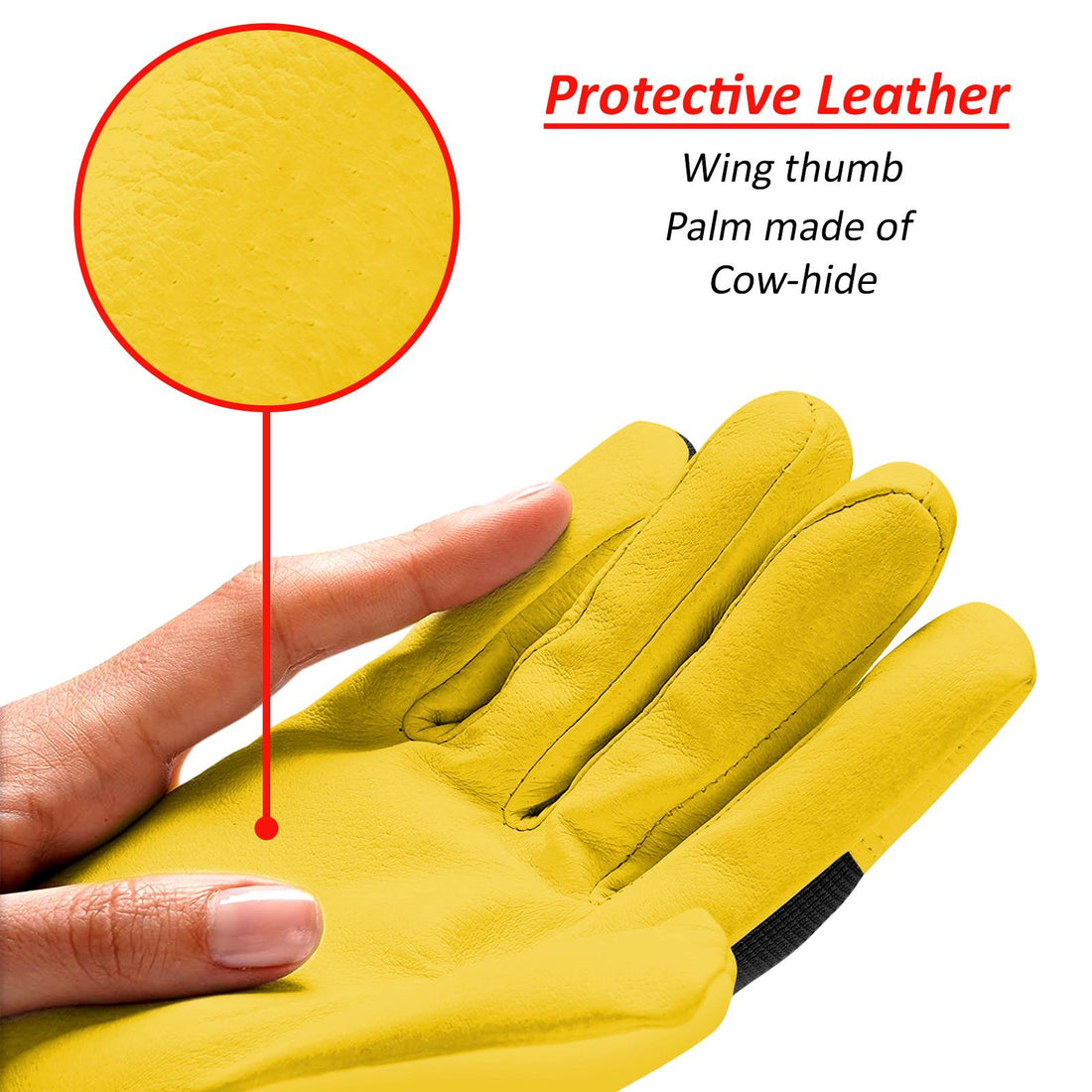 YNR Gardening Working Gloves Thorn Proof Flexible Heavy Duty Leather Mechanic Utility Dexterity Breathable Construction Gloves for Work Men Women