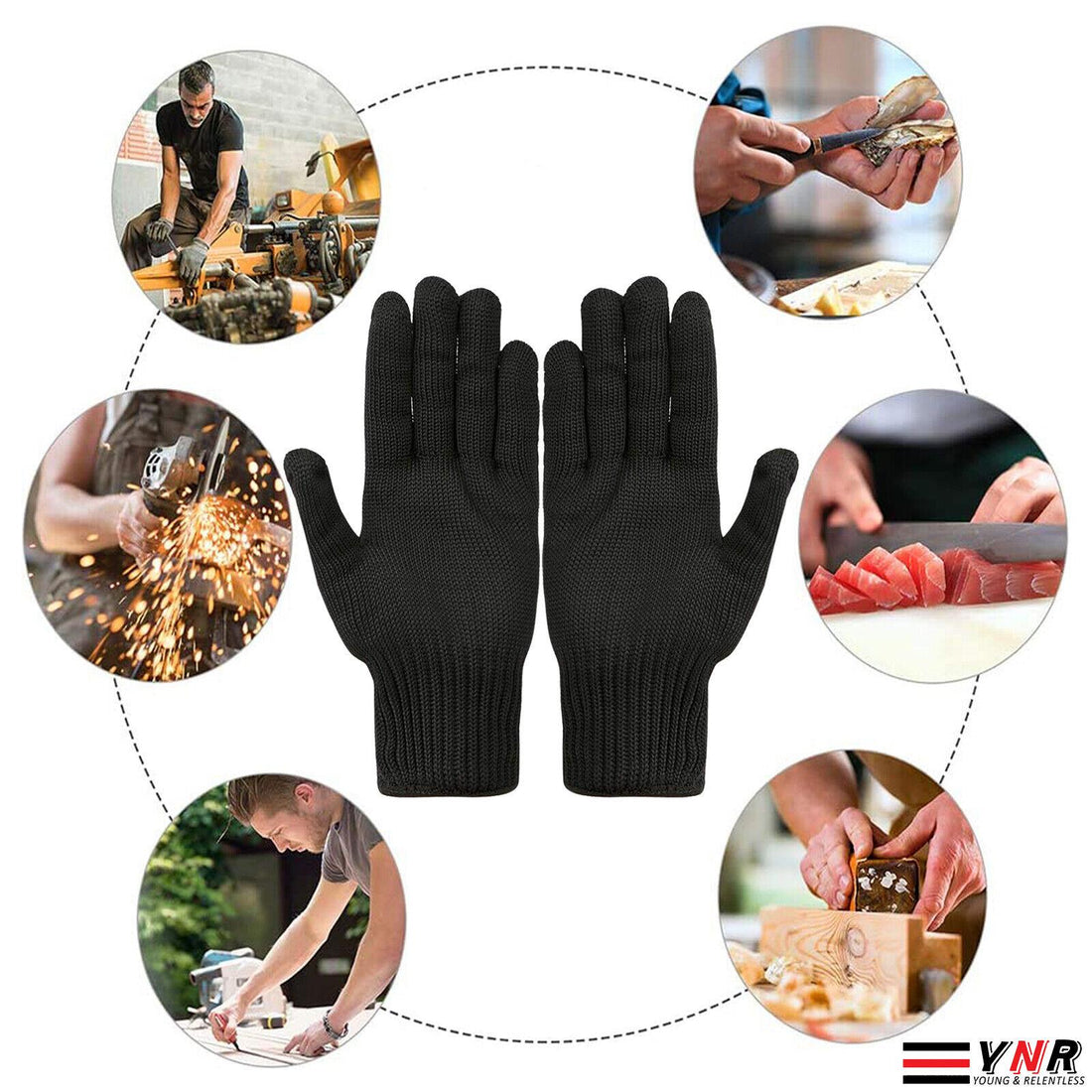 Safety Cut Proof Stab Resistant Butcher Gloves Stainless Steel Wire Metal Mesh