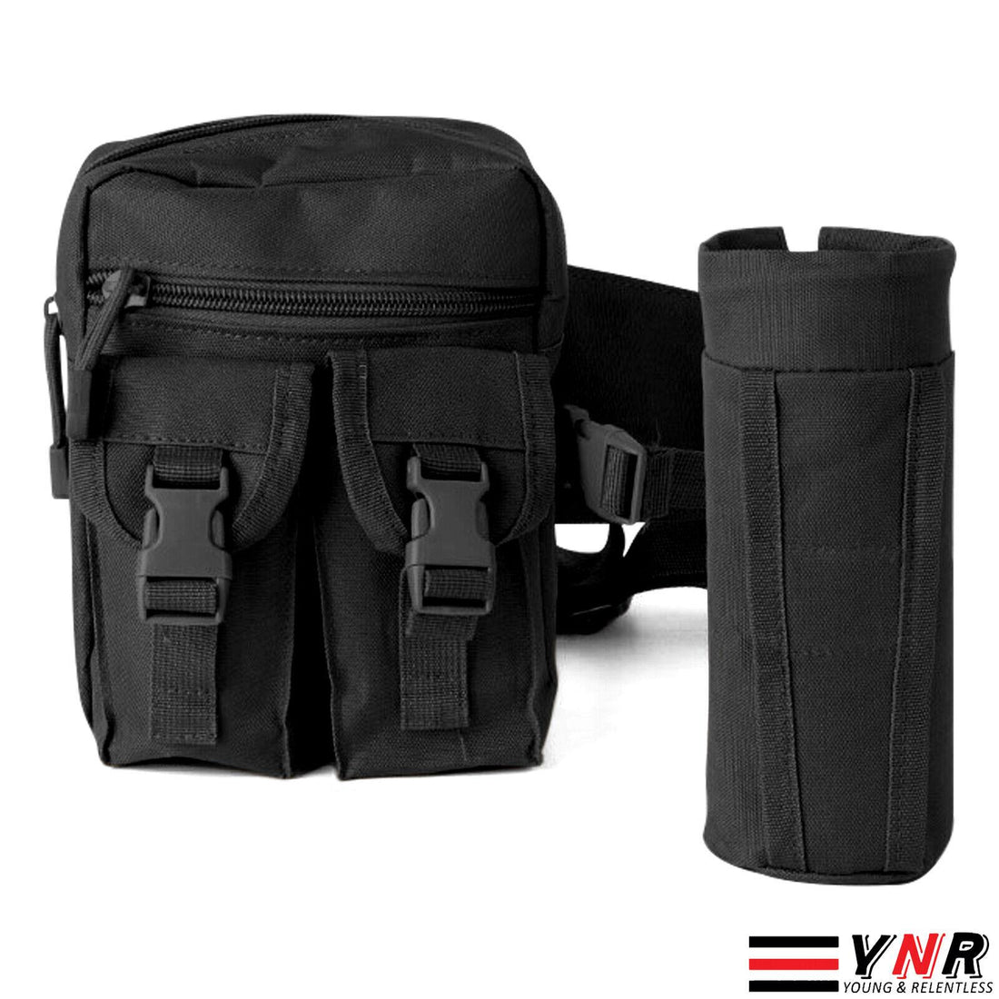 Military Tactical Waist Bag Mens Belt Pouch Waterproof Bum Water with Bottle Bag