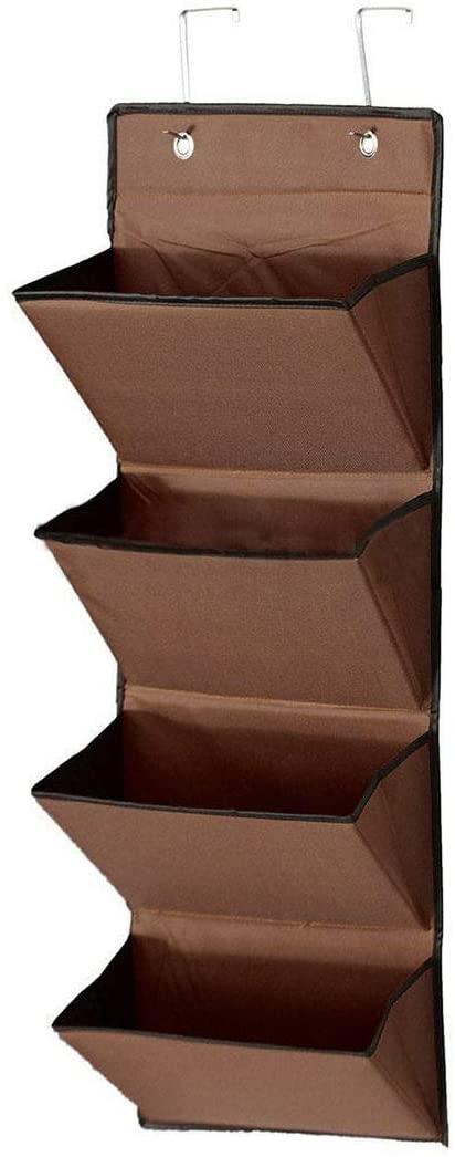 YNR 4 Tier Wall Door Hanging Organiser Storage Rack Bag Cloth Wardrobe Shoe