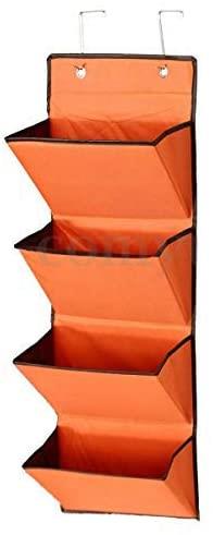 YNR 4 Tier Wall Door Hanging Organiser Storage Rack Bag Cloth Wardrobe Shoe