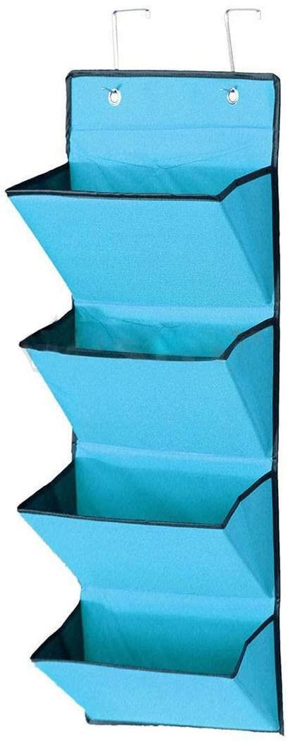 YNR 4 Tier Wall Door Hanging Organiser Storage Rack Bag Cloth Wardrobe Shoe