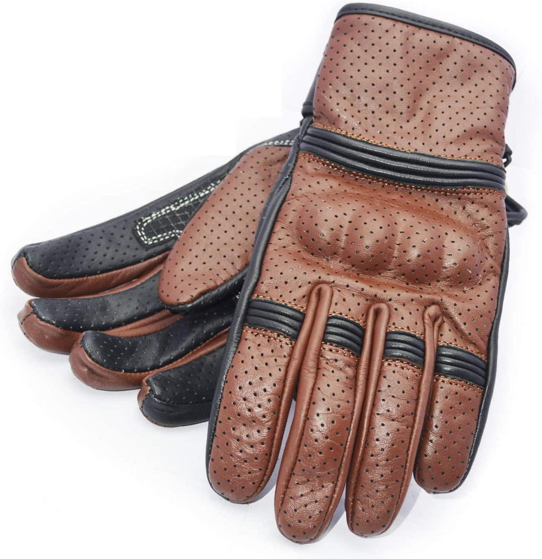 YNR® Leather Summer Motorcycle Motorbike Gloves Winter CE Knuckle All weather