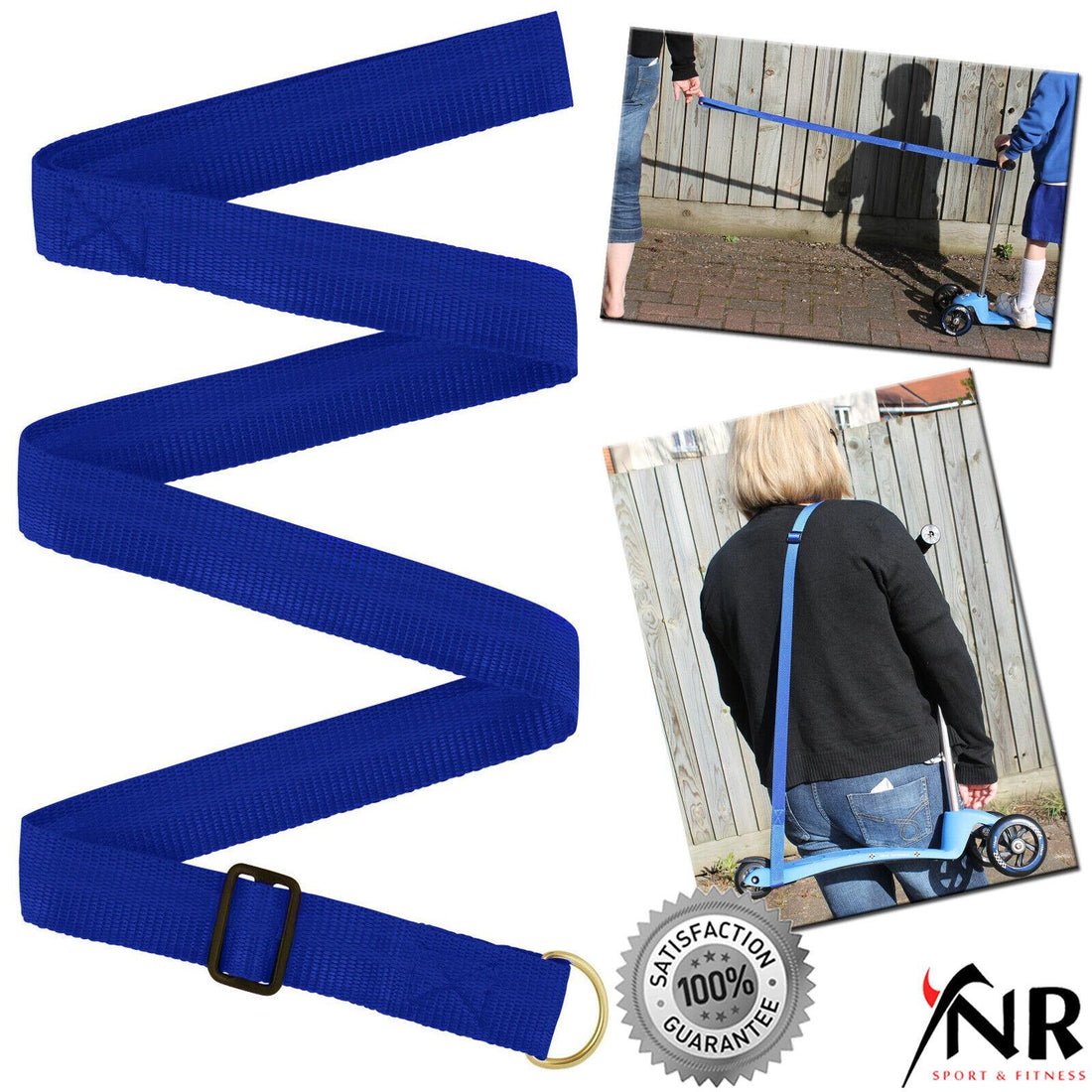 Scooter Lead Pull Strap Scoot Tow Line Carry Strap available in 5 Colours