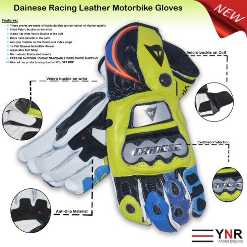 Replica dainese Moto GP Sports Motorbike Racing Leather Gloves Red View