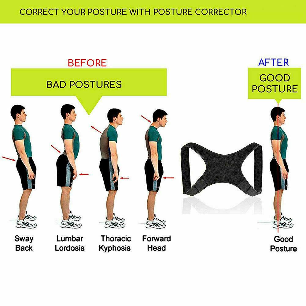 YNR Posture Corrector Brace Women Men BAD Back Support Clavicle Shoulder Body Belt