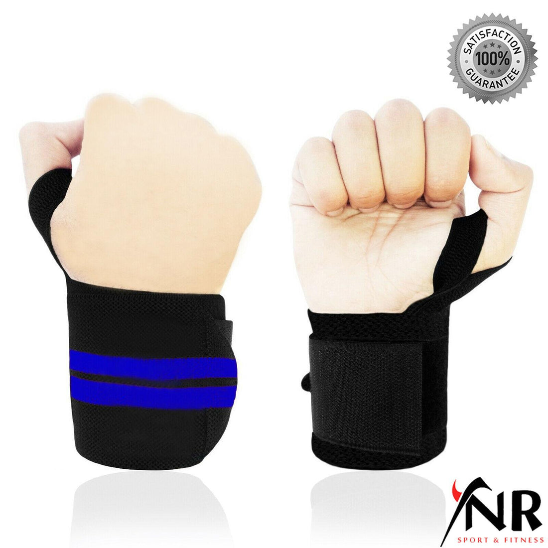 Power Weight Lifting Wrist Wraps Gym Training Straps Hand Bar Support Gloves NEW