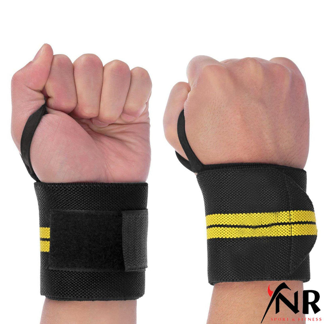Power Weight Lifting Wrist Wraps Gym Training Straps Hand Bar Support Gloves NEW
