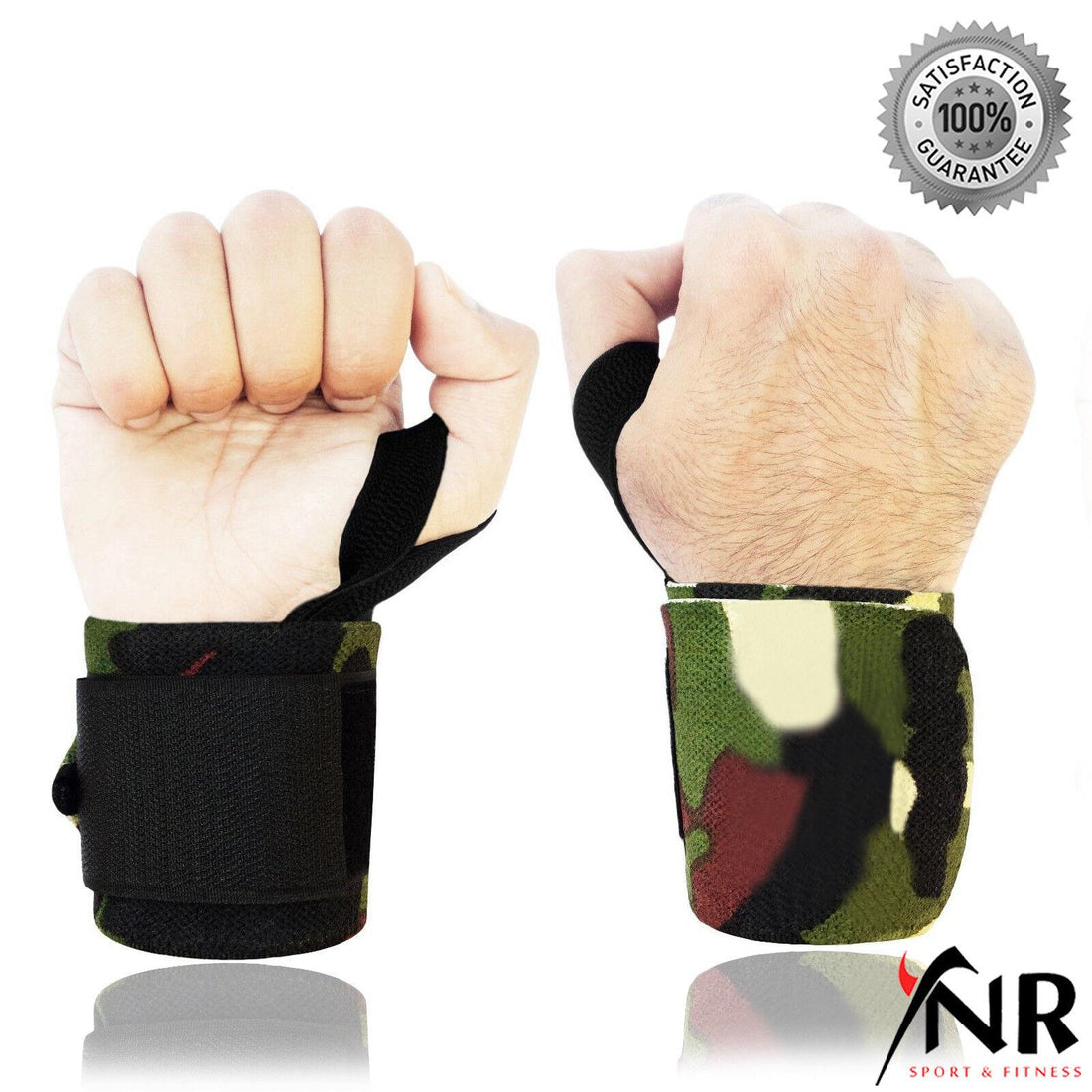 Power Weight Lifting Wrist Wraps Gym Training Straps Hand Bar Support Gloves NEW