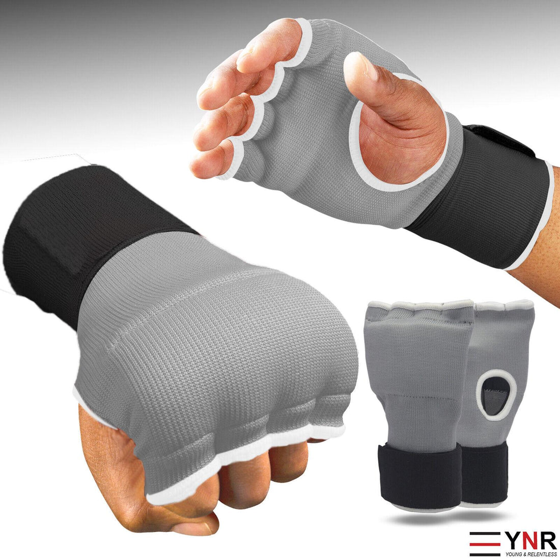 YNR Gel Gloves Boxing Padded Inner Punch Bag Hand Quick Wraps UFC Gear MMA Protector