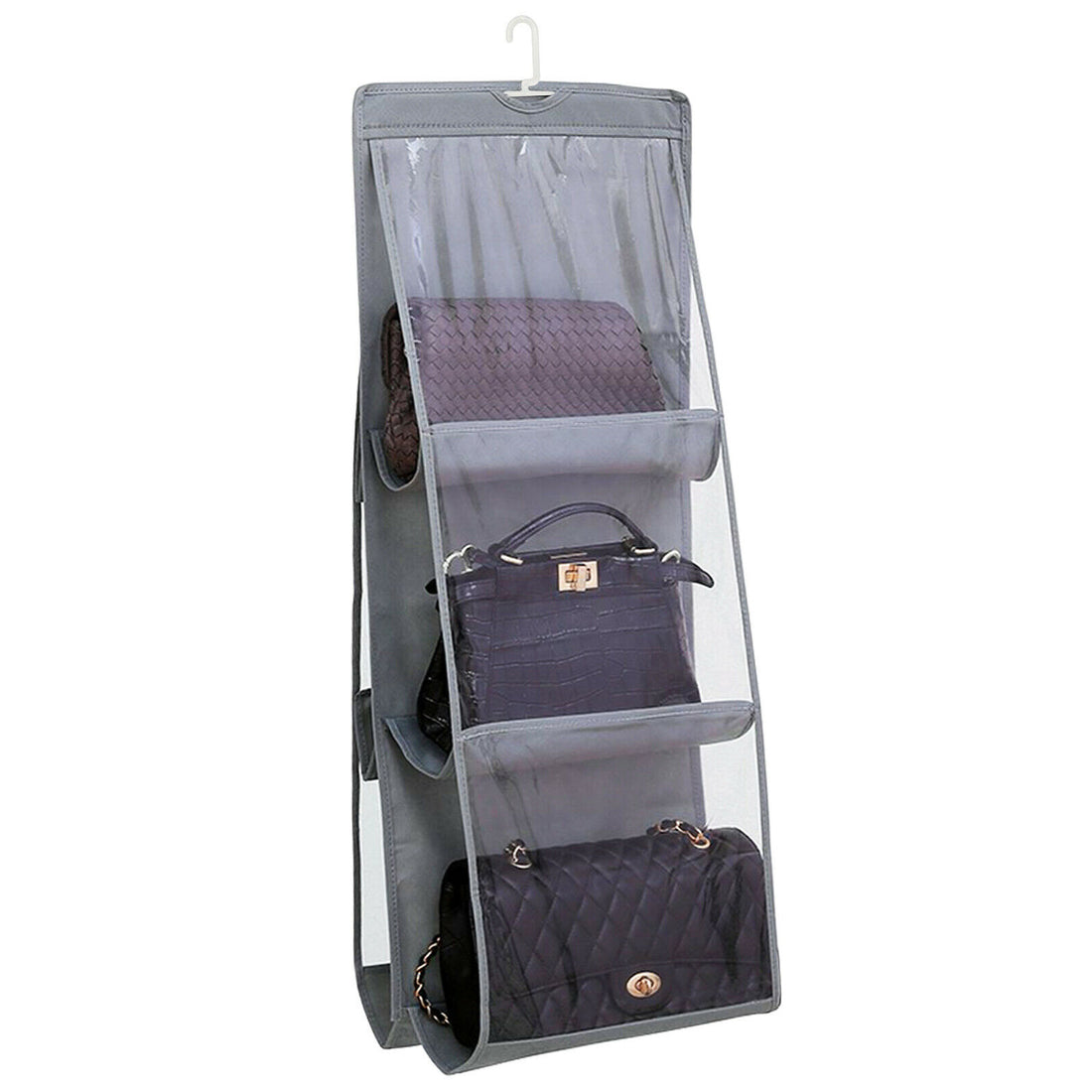 Large Capacity Hanging Purse Organizer Rack Storage Bag For Closet 6 Pockets